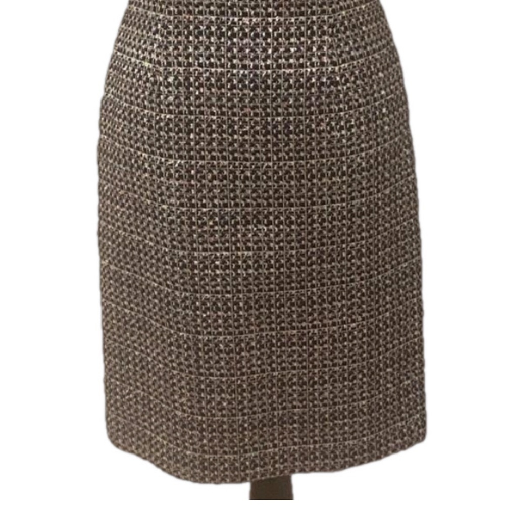 David Meister Black and tan Textured Midi Dress size 4 EA018 - Picture 7 of 10
